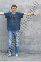 Whole Body Head Man T poses Casual Slim Street photo references